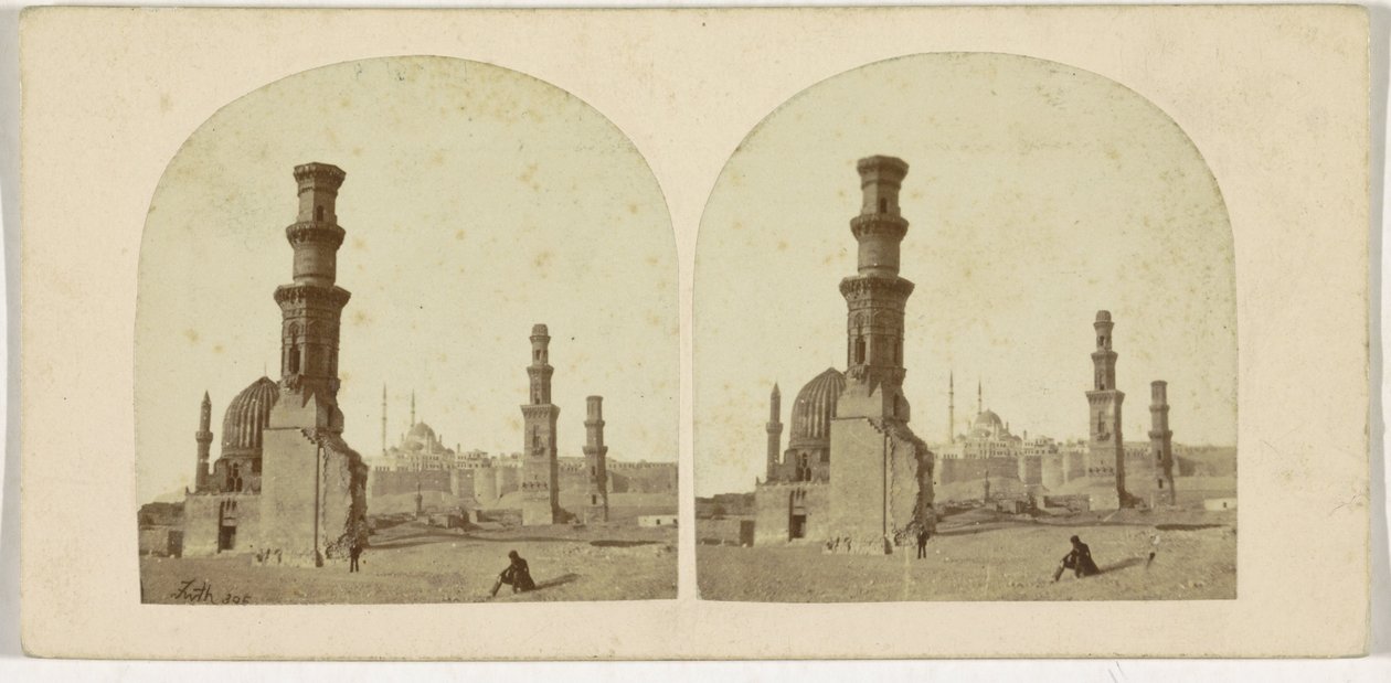 Graven van de Mamelukken, Caïro, Egypte door Francis Frith