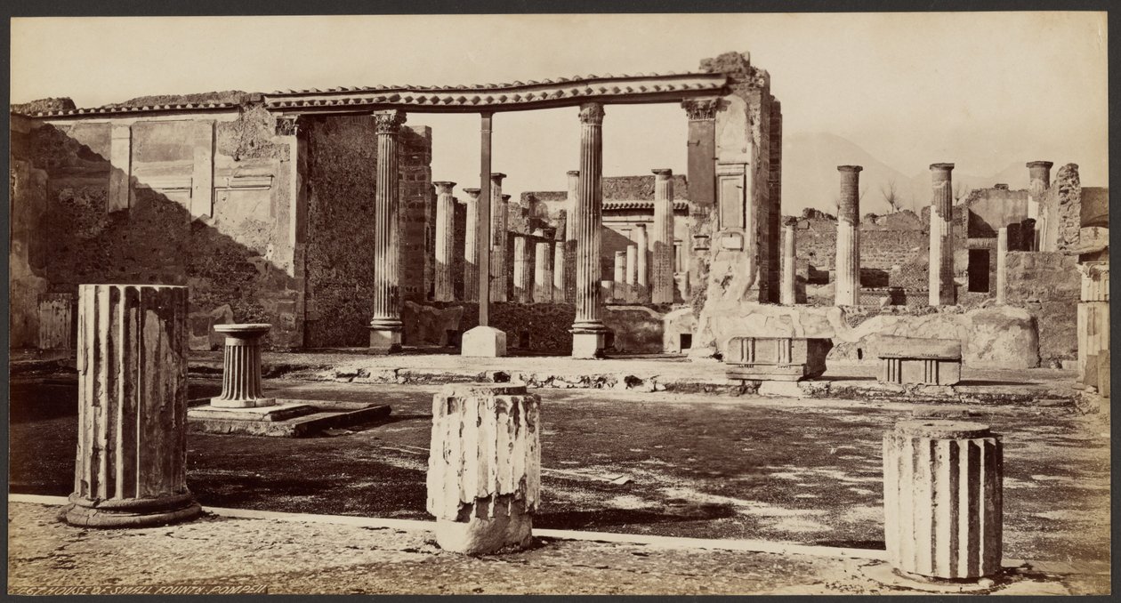 Huis van de kleine fontein, Pompeï door Francis Frith