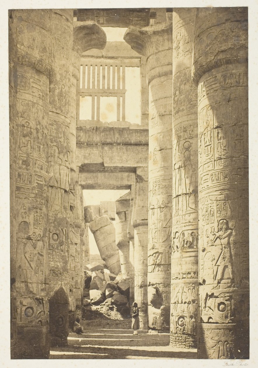 Interieur van de Zuilenhal door Francis Frith