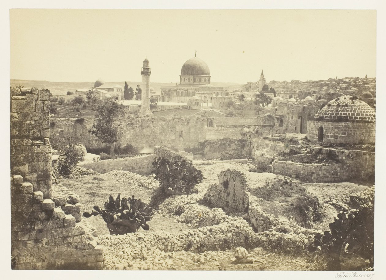 Jeruzalem vanaf de stadsmuur door Francis Frith