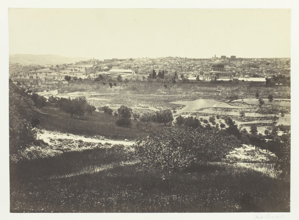 Jeruzalem, vanaf de Olijfberg, nr. 1, 1857 door Francis Frith