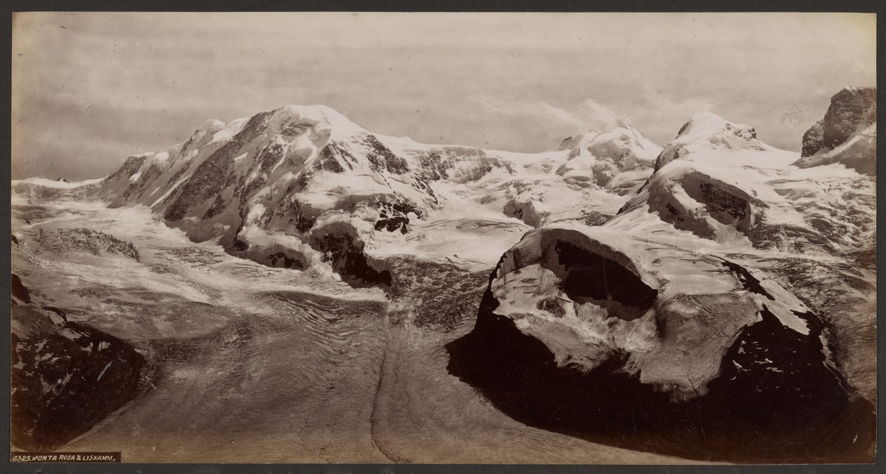 Monta Rosa en Lyskamm door Francis Frith