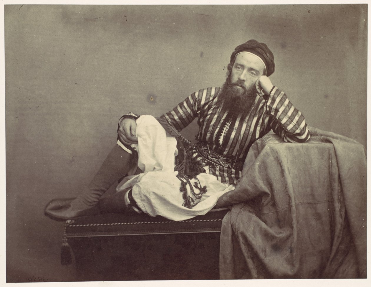 Portret, Turks zomerkostuum door Francis Frith