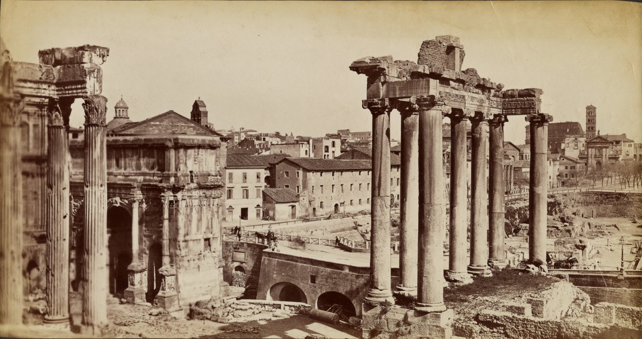 Rome, het Forum door Francis Frith