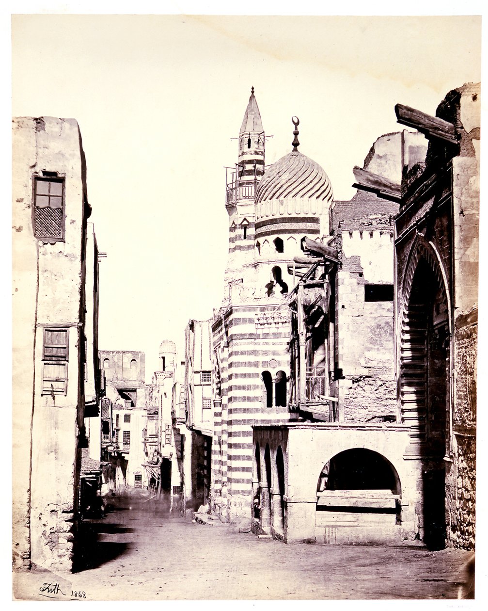 Straatbeeld in Caïro door Francis Frith