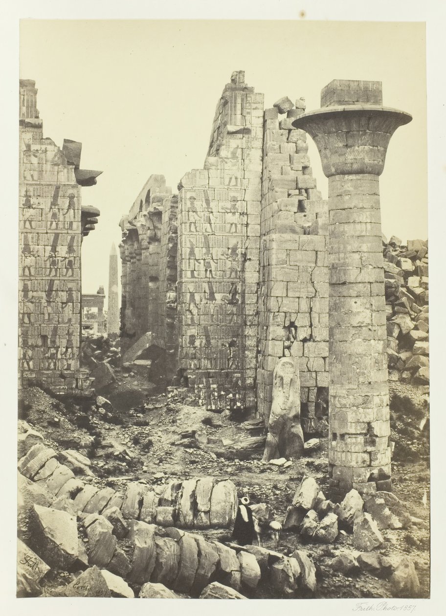 Het hof van Shishak, 1857 door Francis Frith