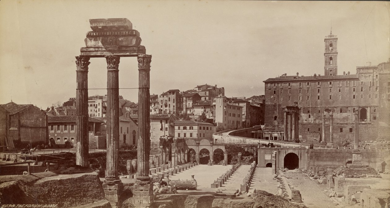 Het Forum, Rome door Francis Frith