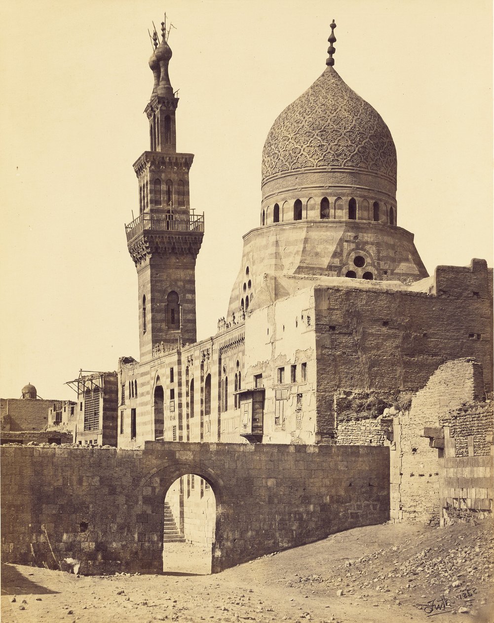 De moskee van emir Akhoor, Caïro door Francis Frith