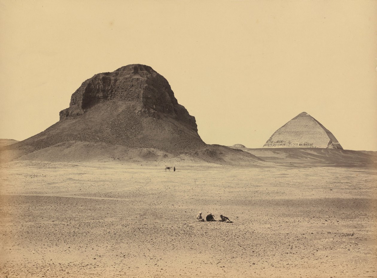 De piramiden van Dahshoor vanuit het oosten,1857 (foto) door Francis Frith