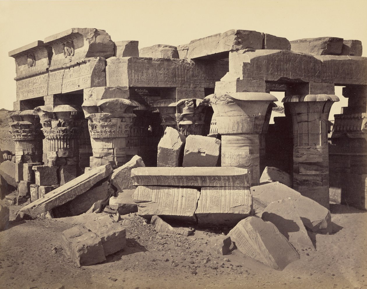 De Tempel van Horus en Sobek, Kom Ombo door Francis Frith