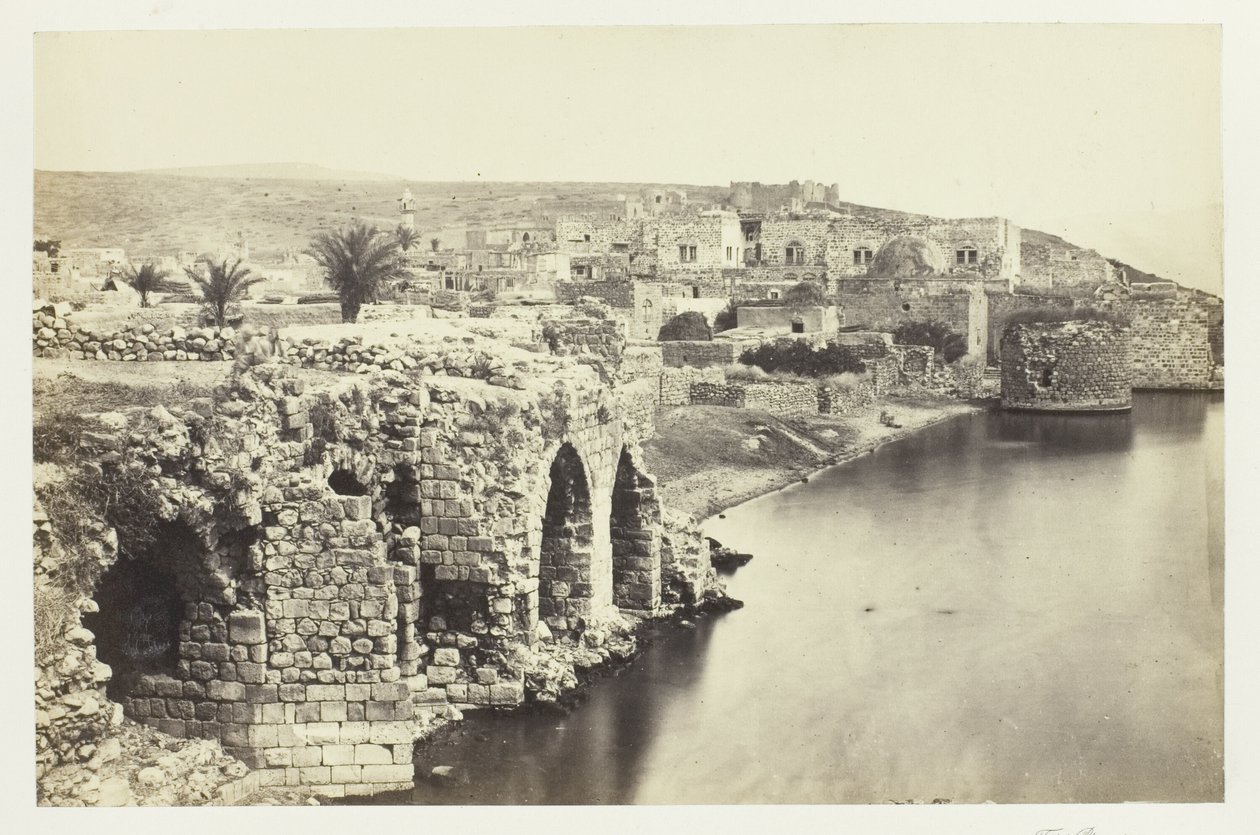 De stad en het meer van Tiberius, vanuit het zuiden door Francis Frith