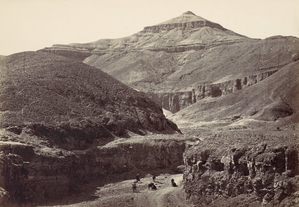 Vallei van de graven van de koningen, Thebe, 1857 door Francis Frith