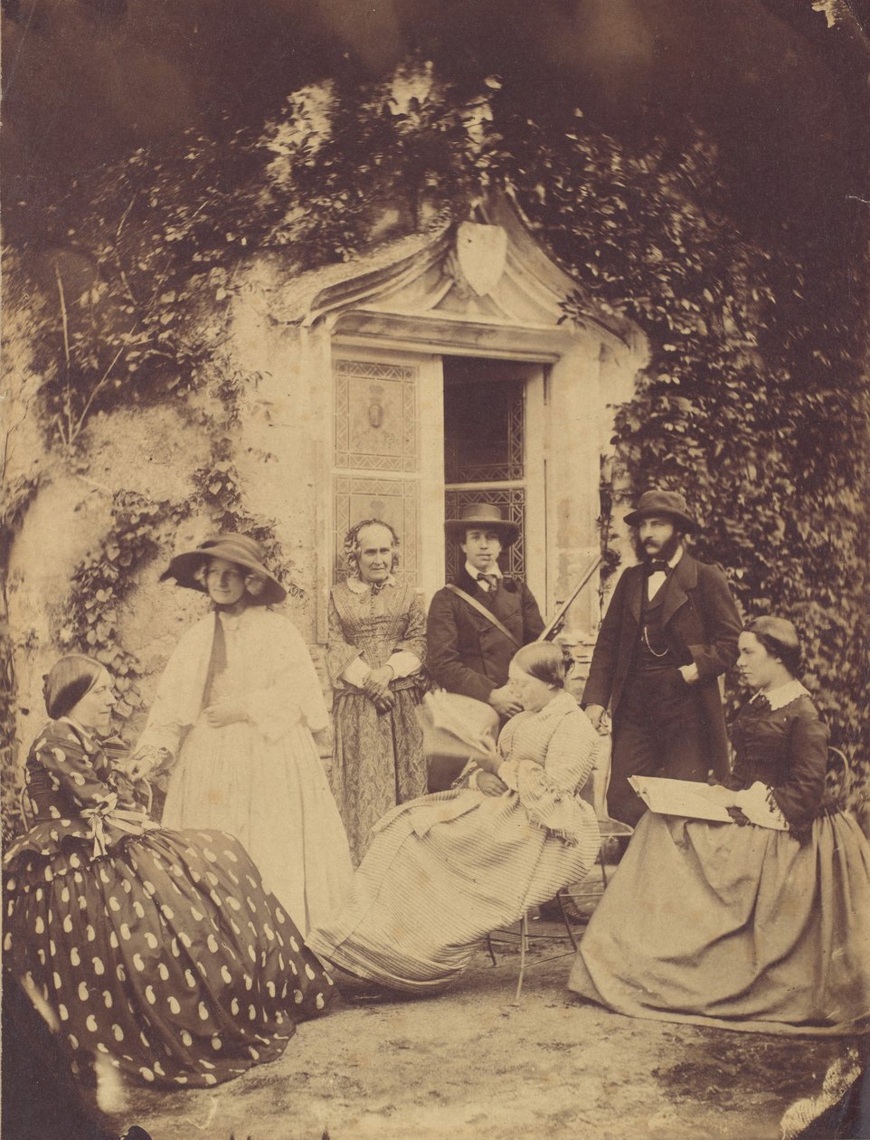 Claudet-familiegroep, Chateau de la Roche, Amboise door Francis George Claudet