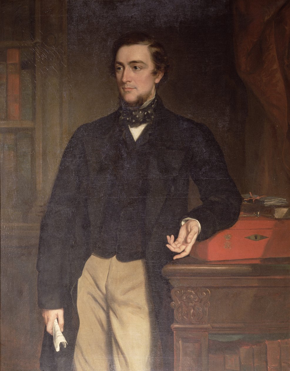 Sidney, Lord Herbert van Lea, 11e Graaf van Pembroke (1810-61) door Francis Grant