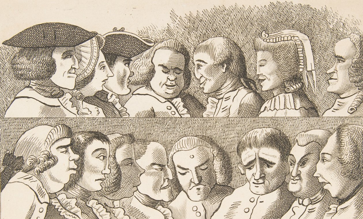 Plaat IV, uit Regels voor het Tekenen van Karikaturen door Francis Grose