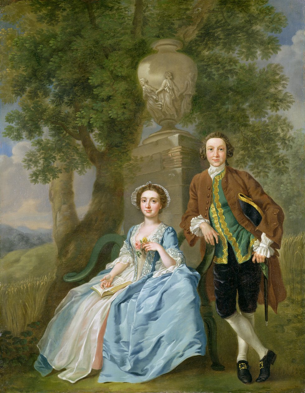 Portret van George en Margaret Rogers, c.1748-50 door Francis Hayman