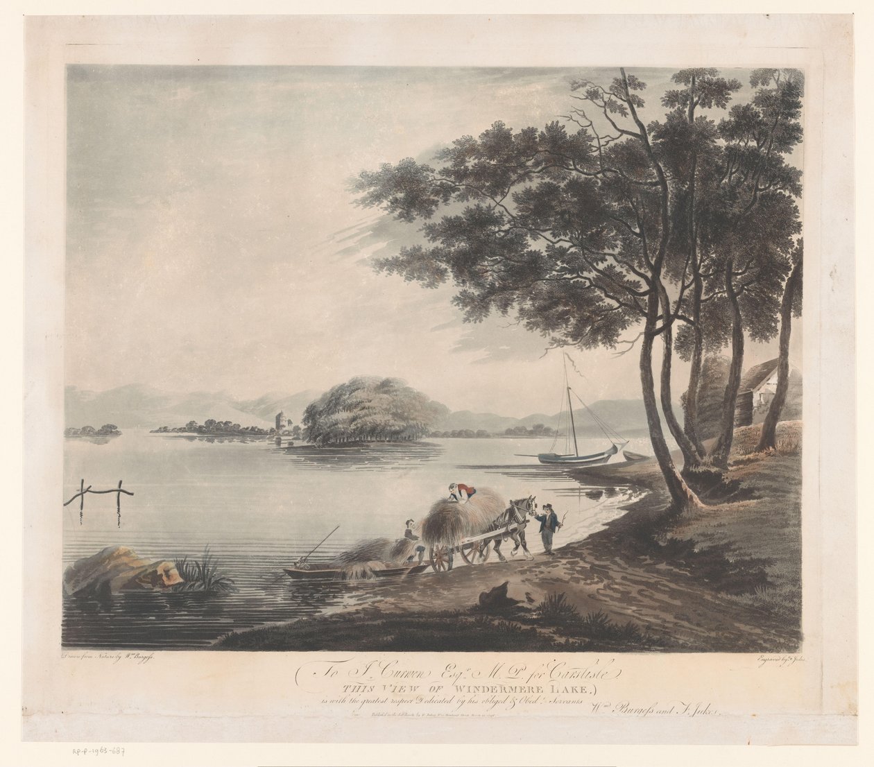 Gezicht op Windermere door Francis Jukes
