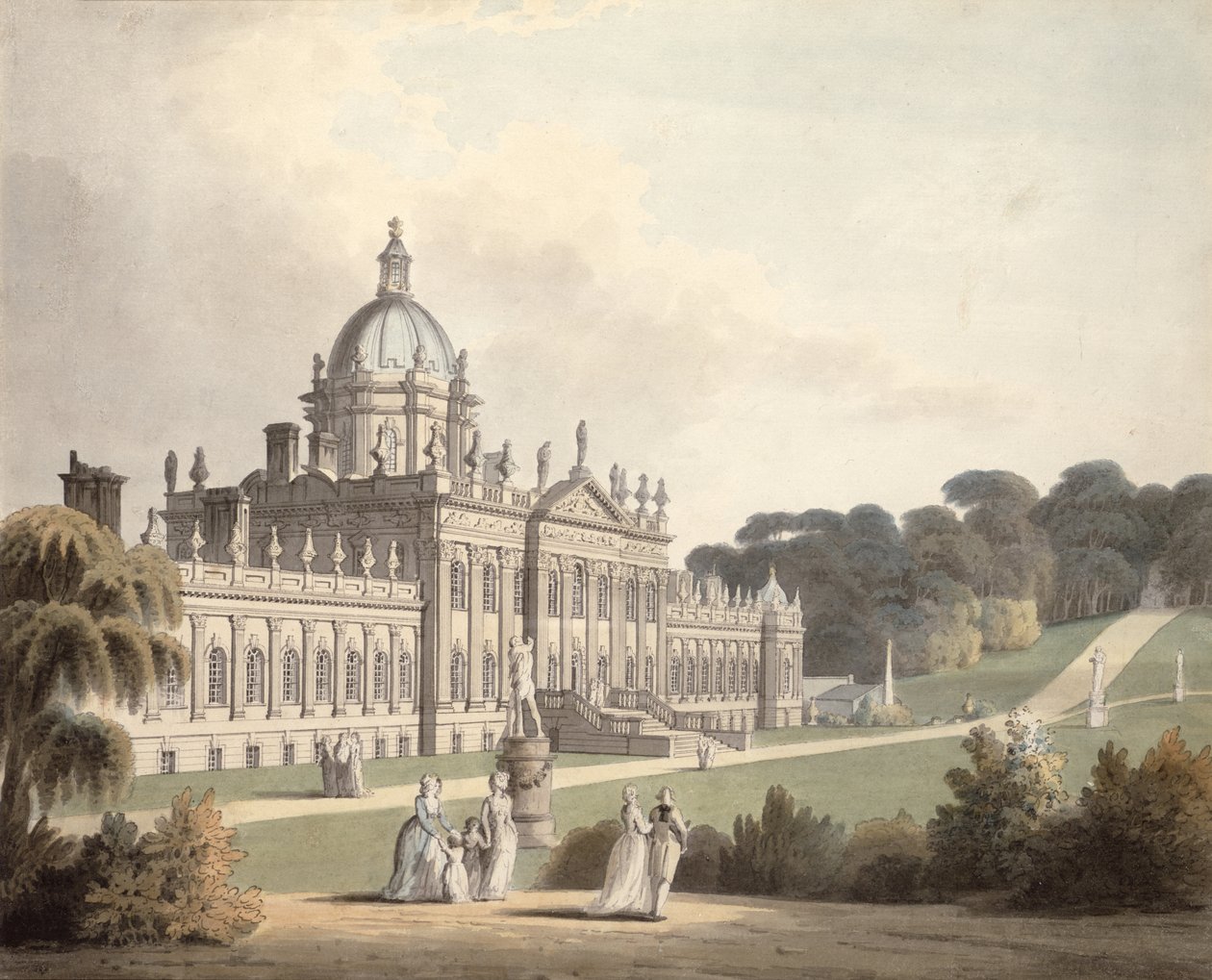 Castle Howard door Francis Nicholson