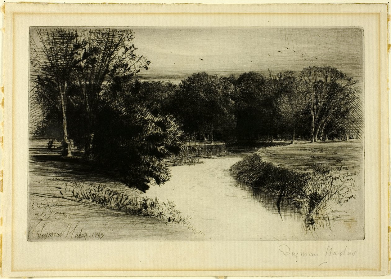 Een zonsondergang in Ierland door Francis Seymour Haden