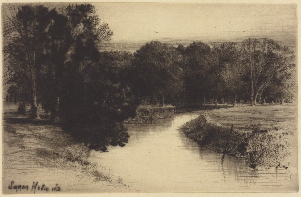 Een zonsondergang in Ierland door Francis Seymour Haden