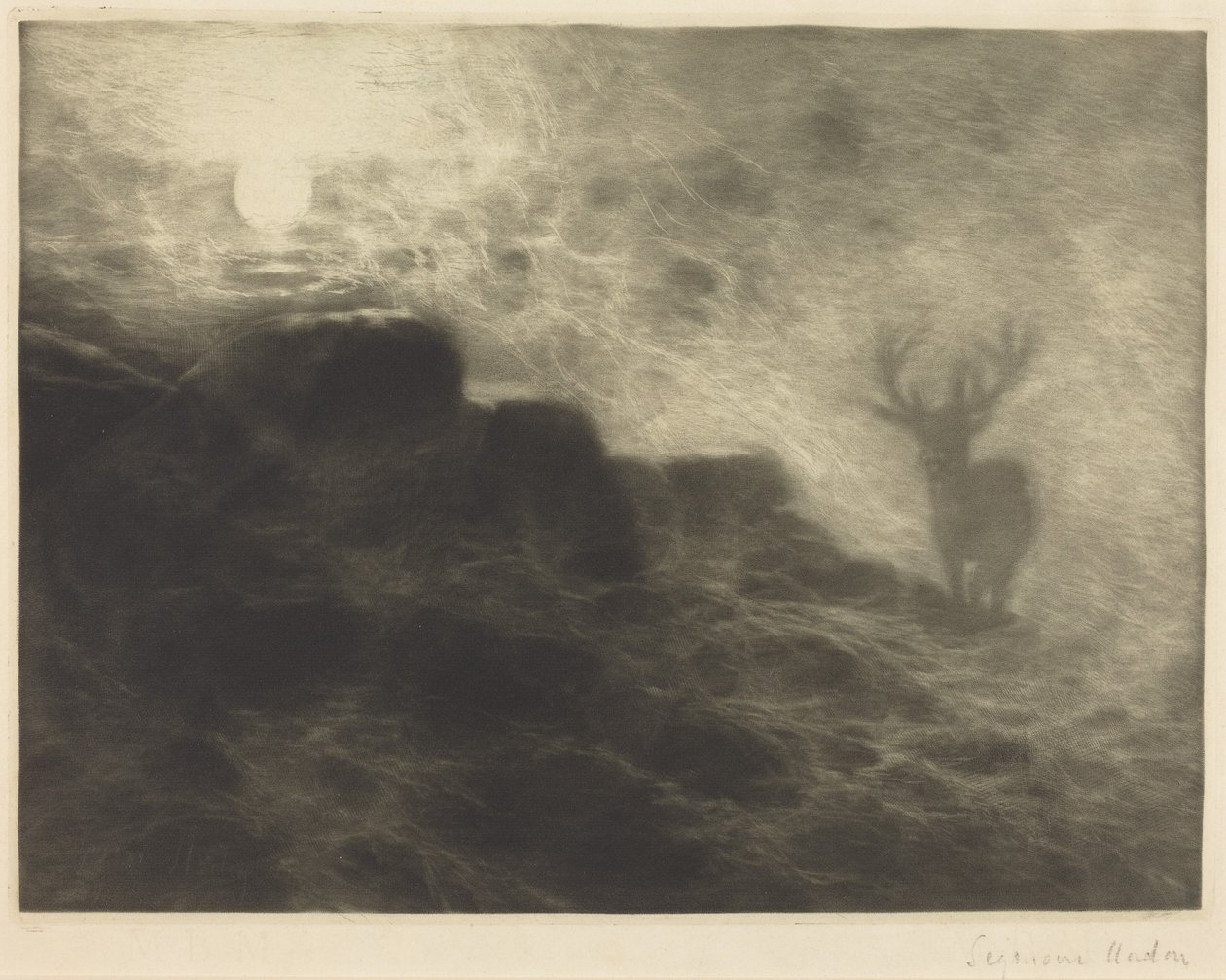 Een vroege vogel door Francis Seymour Haden