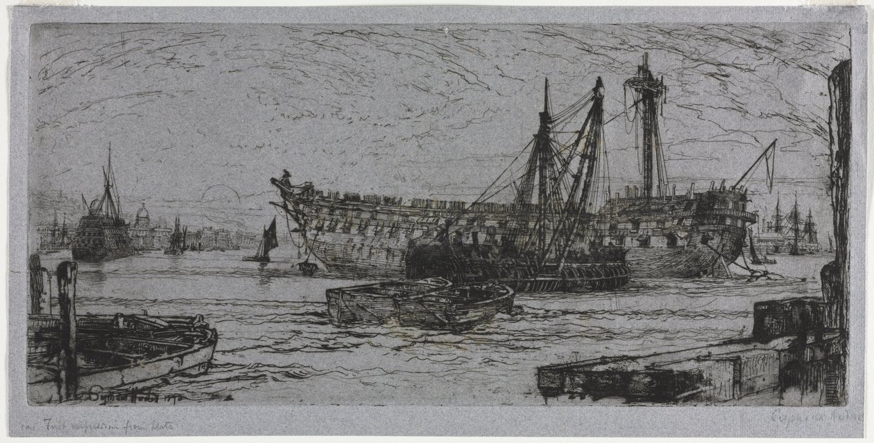 Het Breken van de Agamemnon door Francis Seymour Haden