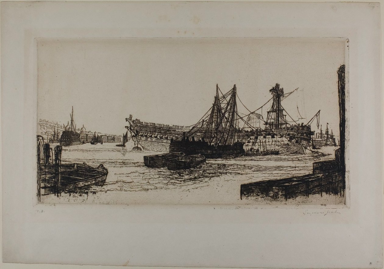 Het uit elkaar halen van de Agamemnon, nr. II door Francis Seymour Haden