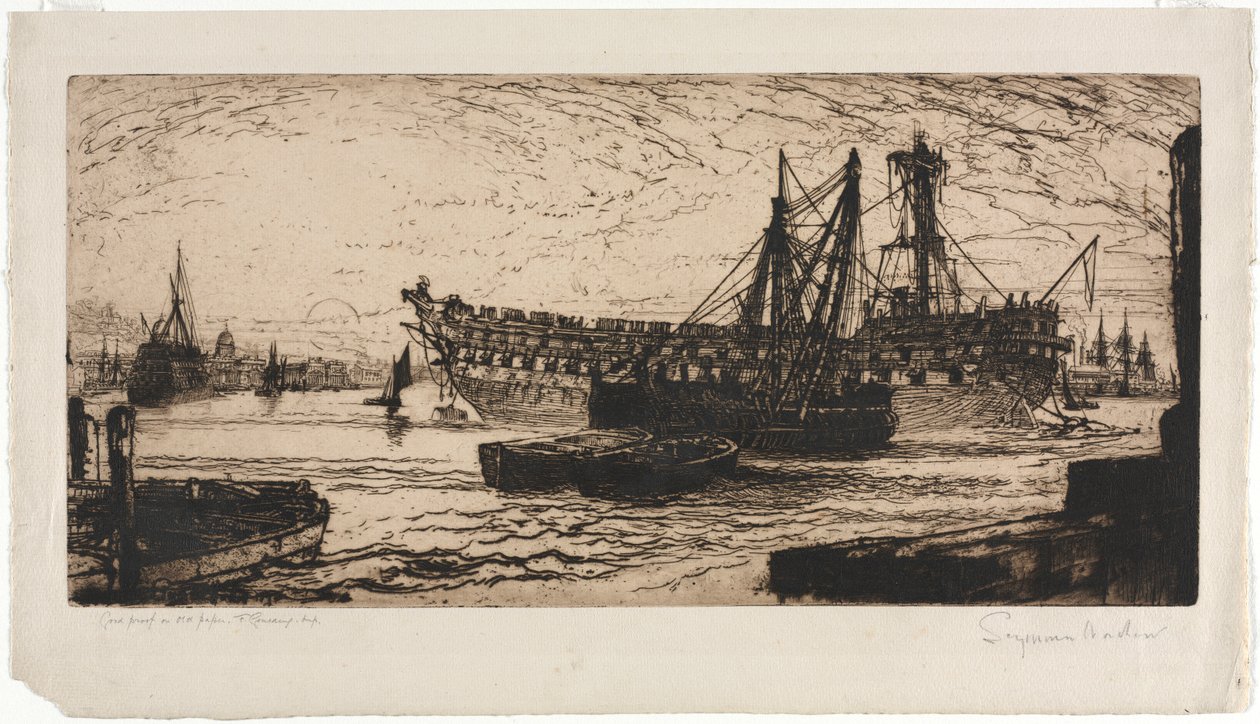 Het uiteenvallen van de Agamemnon door Francis Seymour Haden