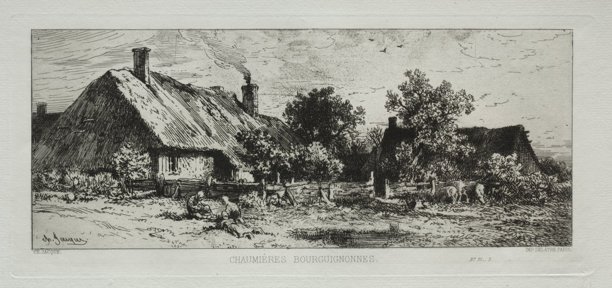 Bourgondische Huisjes door Francis Seymour Haden