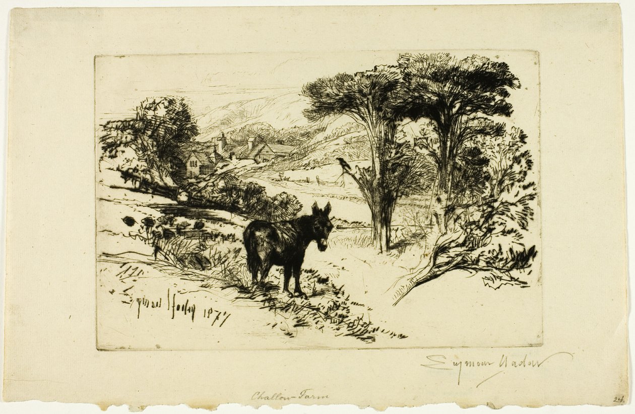 Challow Boerderij door Francis Seymour Haden