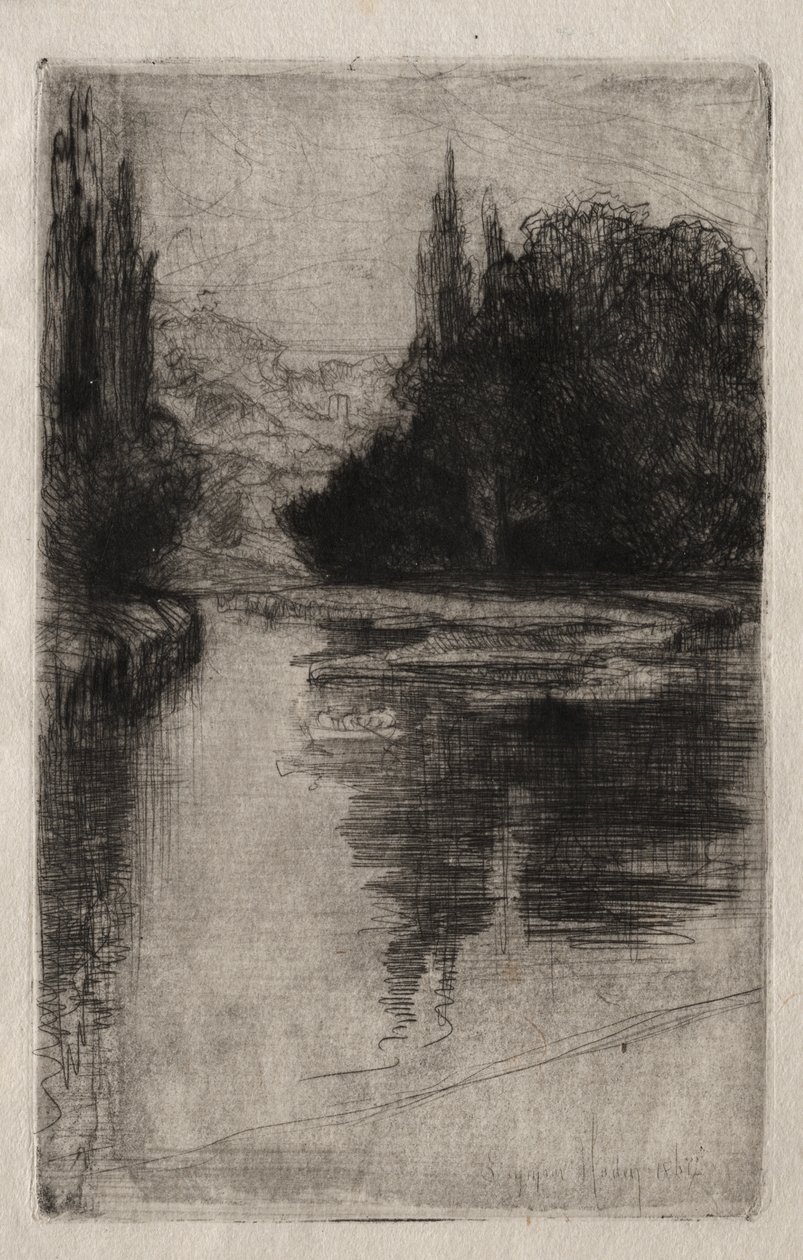Avond door Francis Seymour Haden