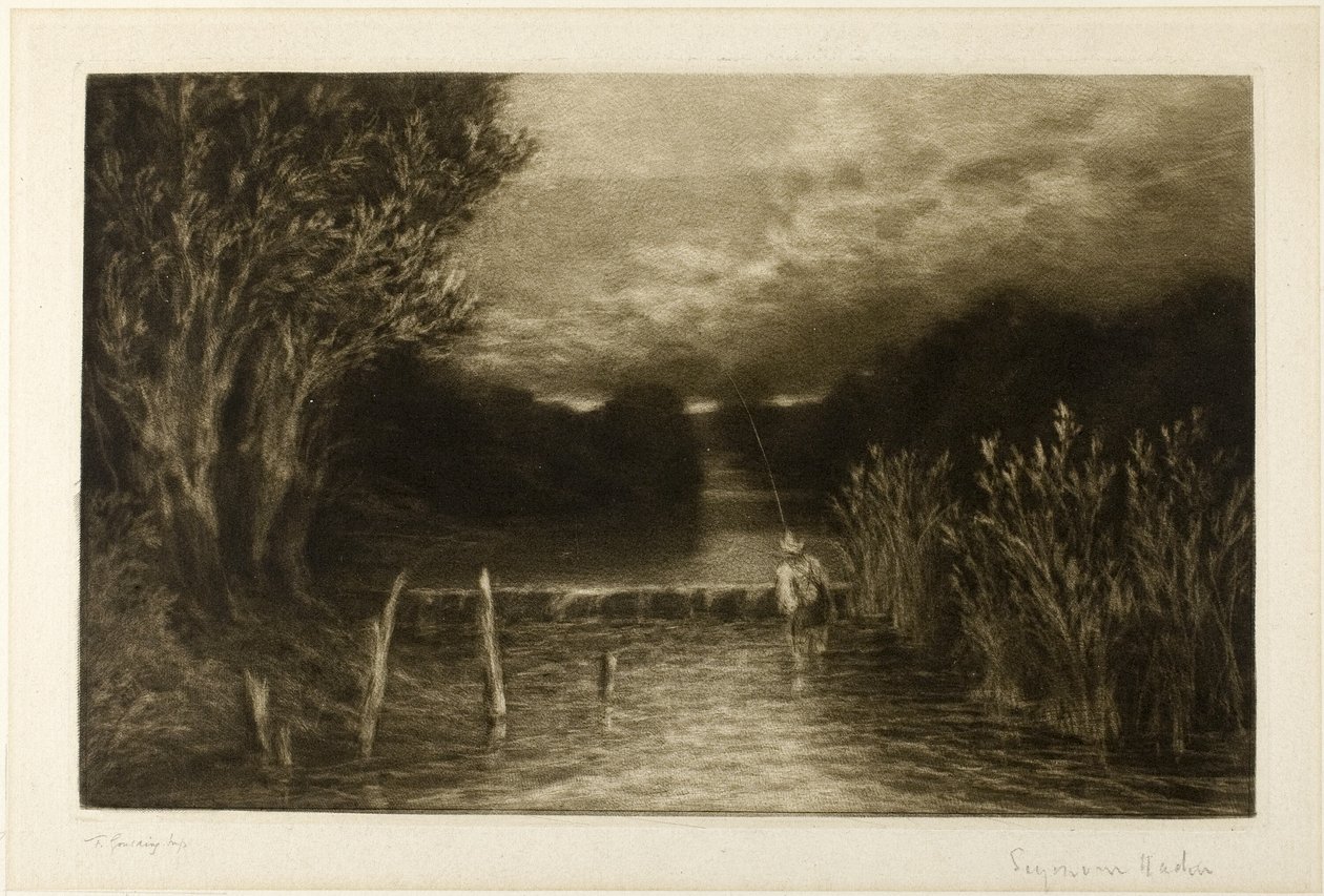 Vliegvissen door Francis Seymour Haden