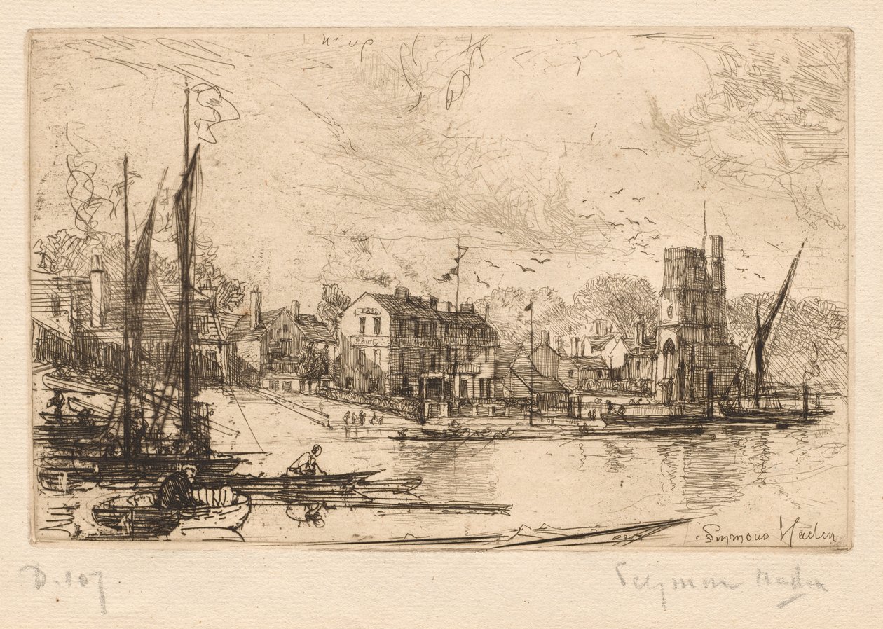 Harry Kellys, Putney, 1865-1866 door Francis Seymour Haden