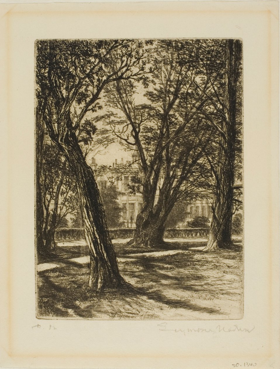 Kensington Gardens, Nr. I (kleine plaat) door Francis Seymour Haden