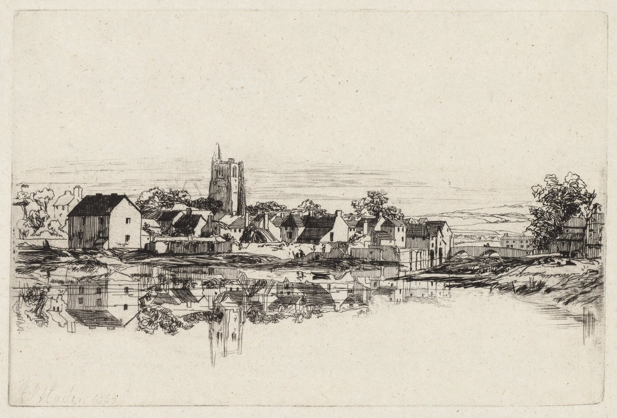 Kidwelly Stad door Francis Seymour Haden