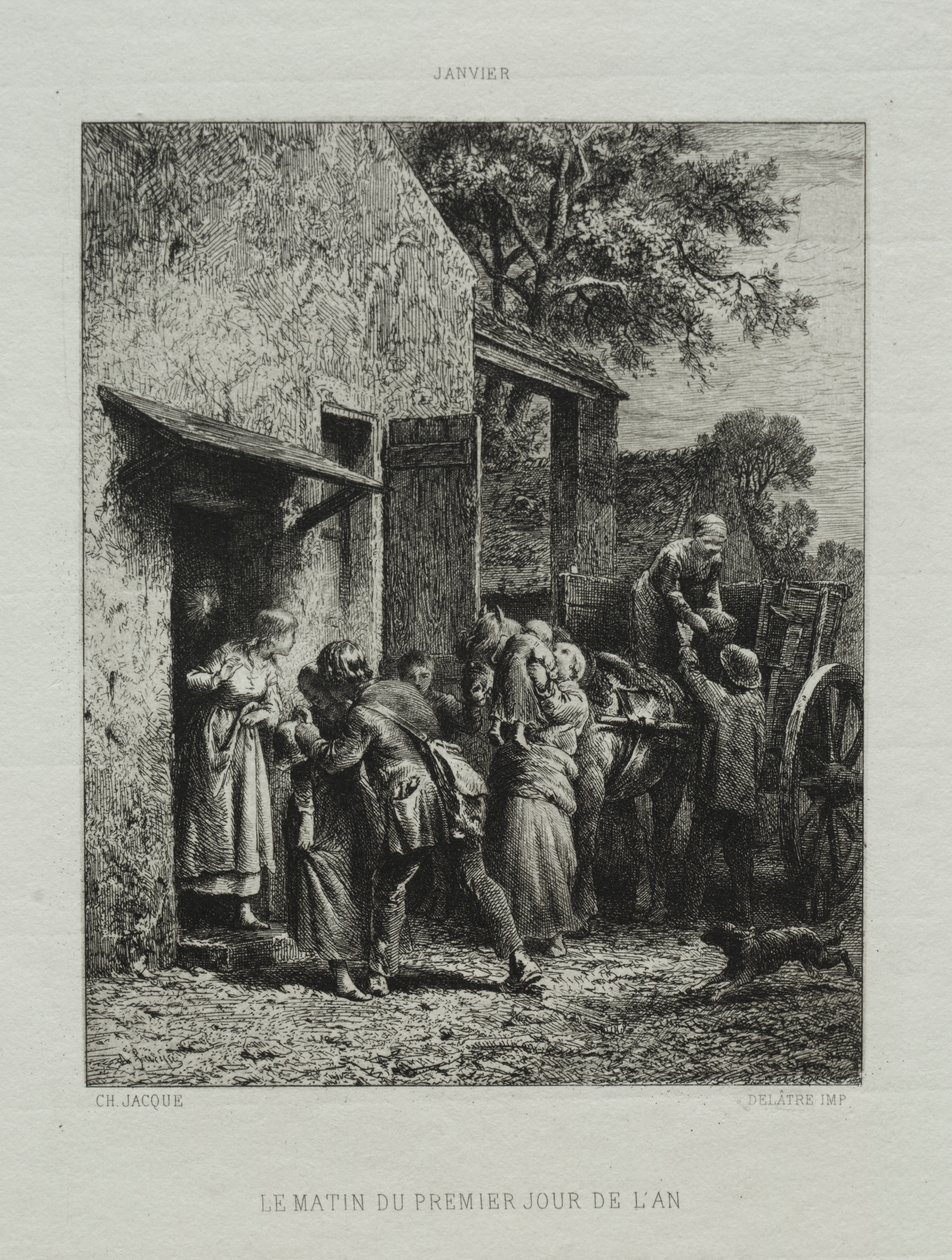 De ochtend van nieuwjaarsdag door Francis Seymour Haden