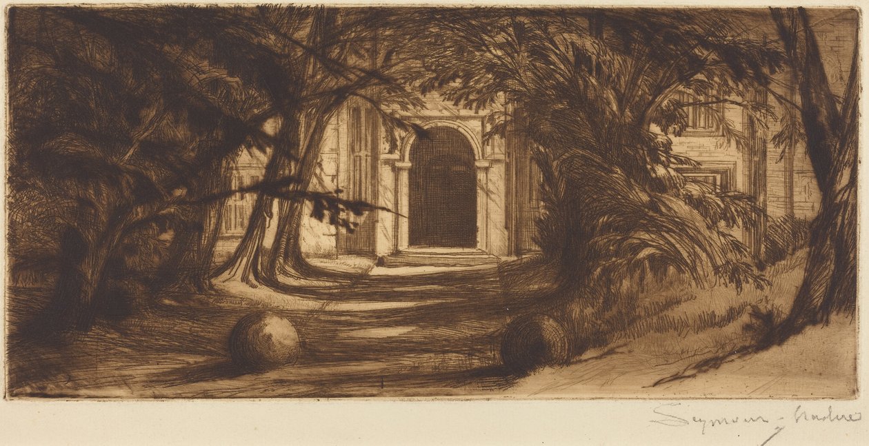 Mytton Hall door Francis Seymour Haden