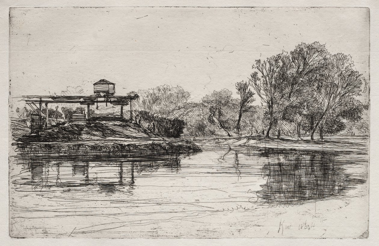 Spoorweginbreuk door Francis Seymour Haden