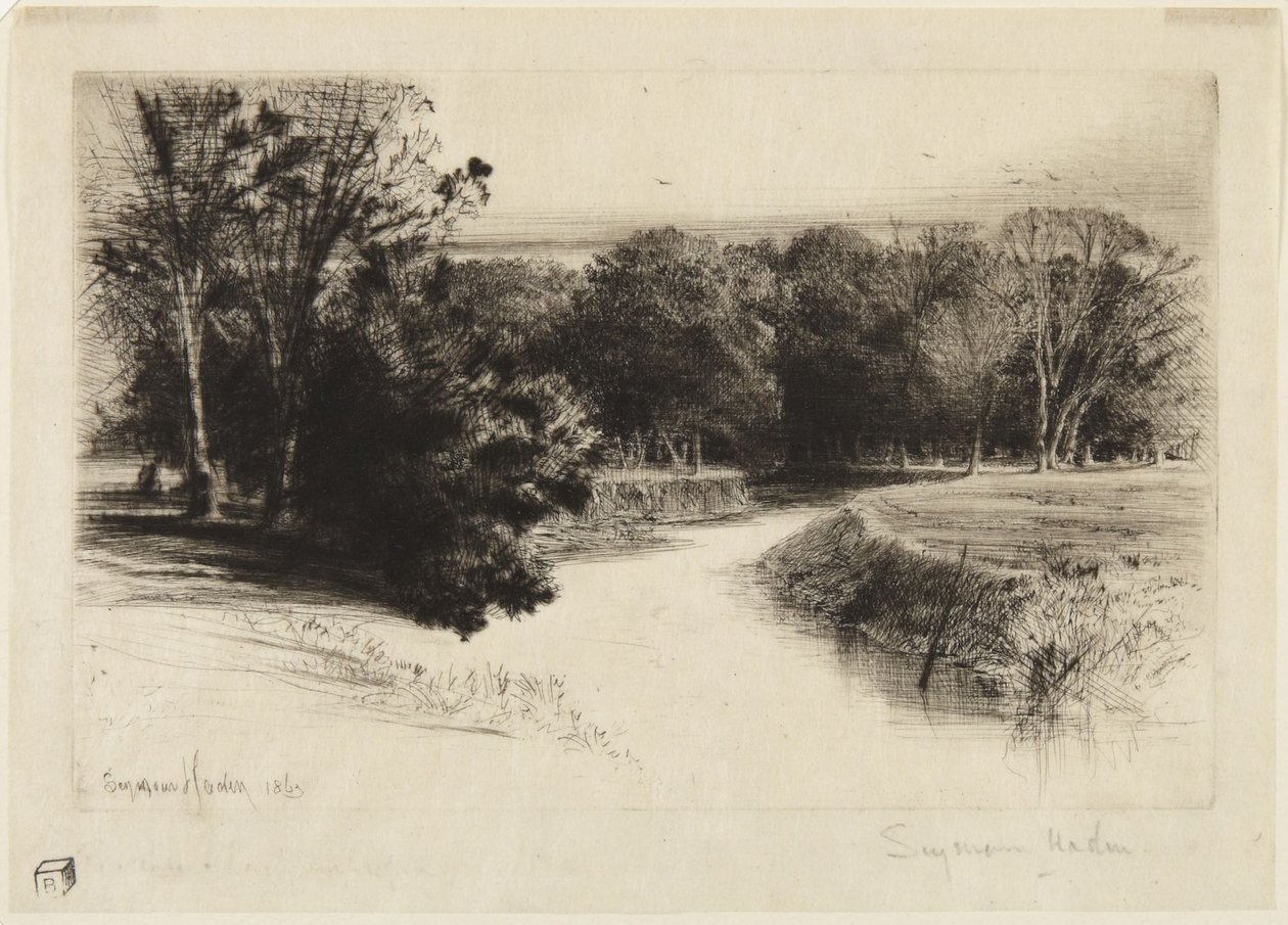 Zonsondergang in Ierland door Francis Seymour Haden