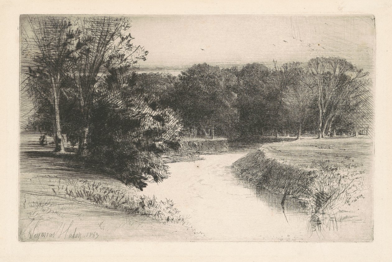 Zonsondergang in Ierland door Francis Seymour Haden