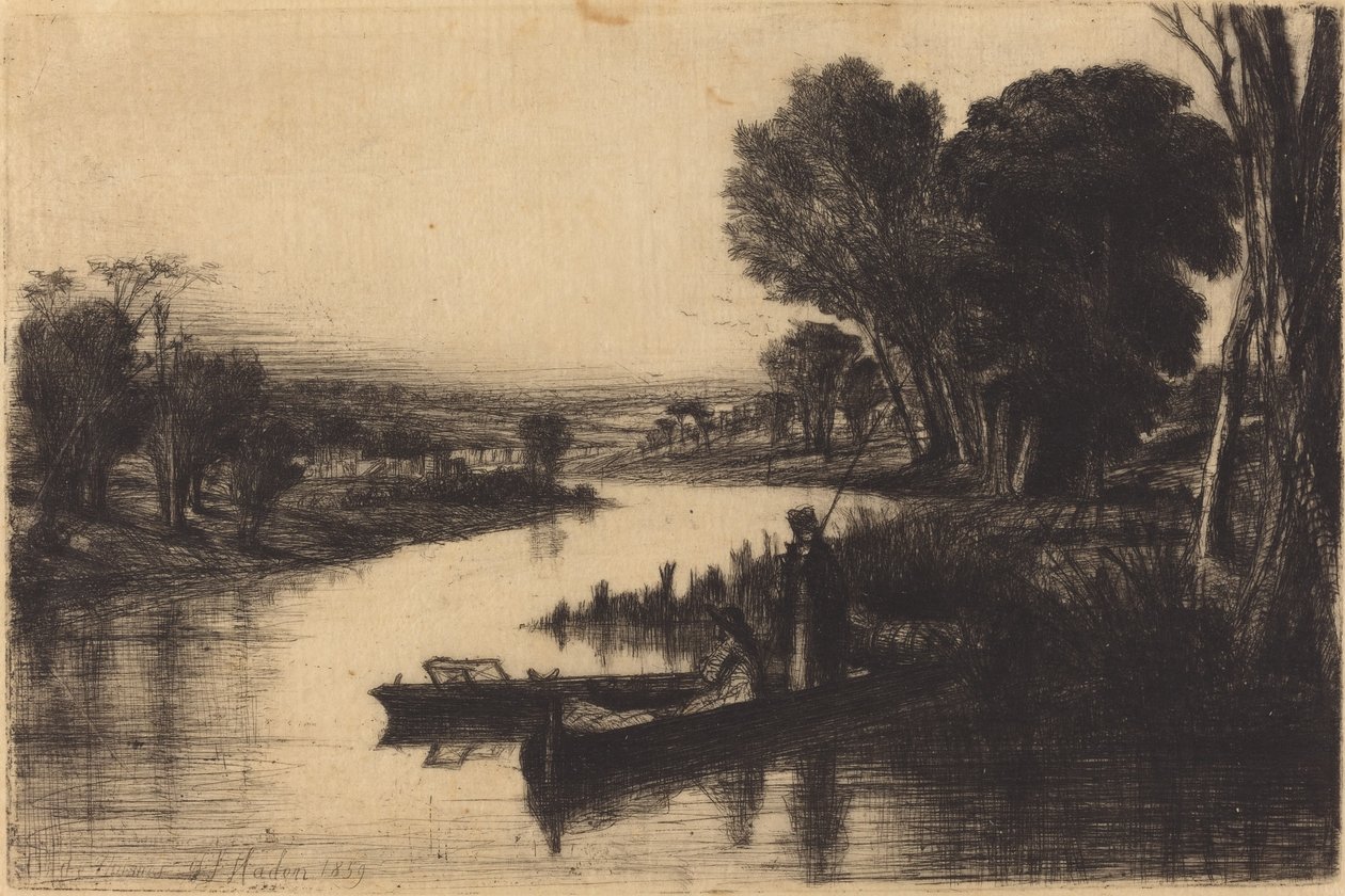Thames Vissers door Francis Seymour Haden