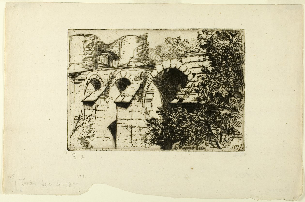 De Kasteelbrug door Francis Seymour Haden