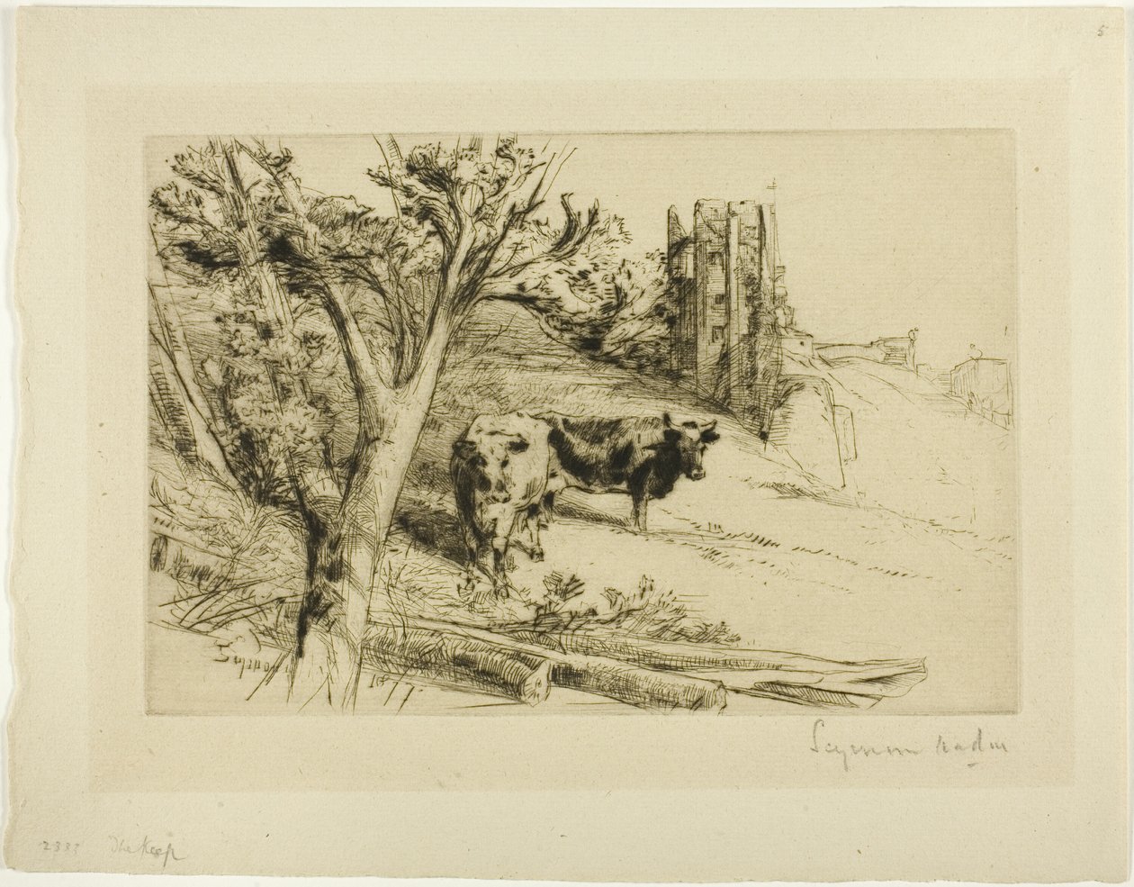 De burcht door Francis Seymour Haden