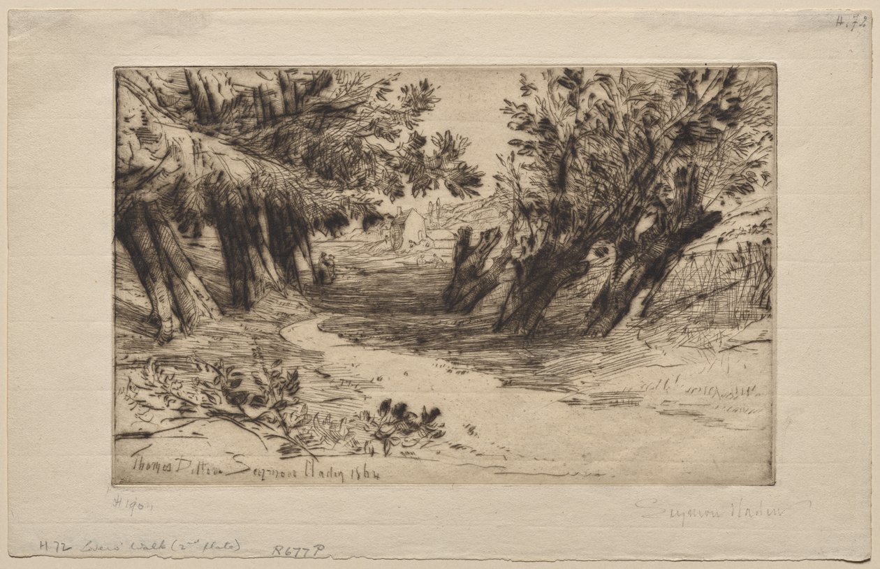 De wandeling van de geliefden (De tweede plaat) door Francis Seymour Haden