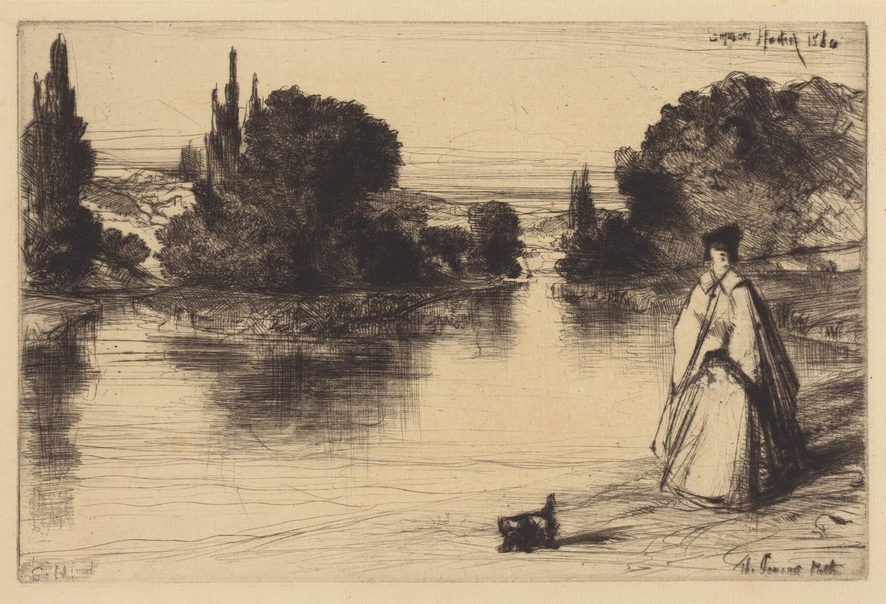 Het jaagpad door Francis Seymour Haden