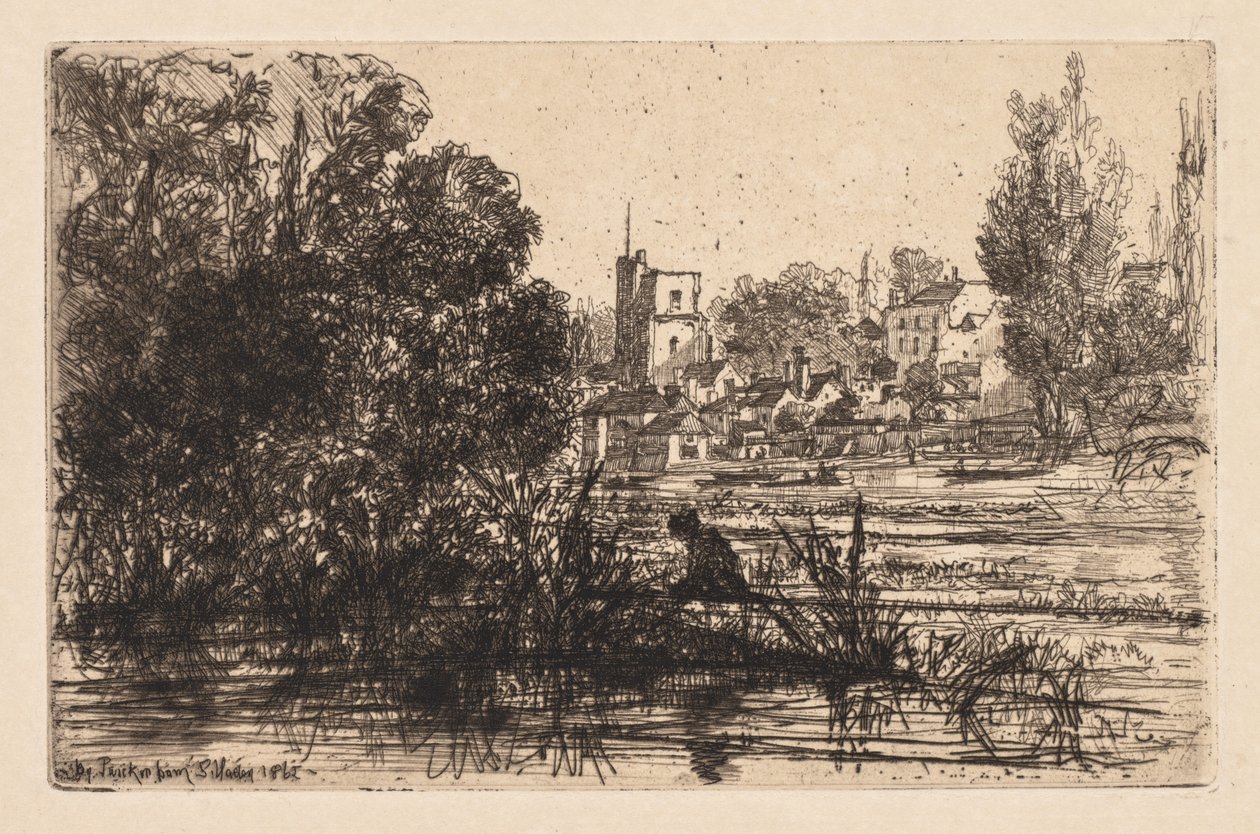 Twickenham Kerk door Francis Seymour Haden