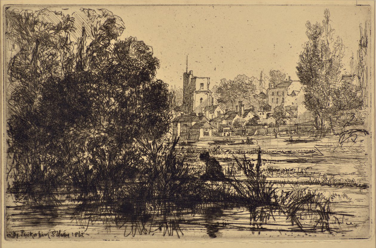 Twickenham Kerk door Francis Seymour Haden