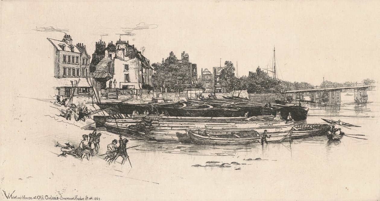 Whistlers huis in het oude Chelsea door Francis Seymour Haden