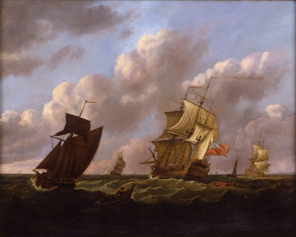 Zeegezicht (olieverf op doek) door Francis Swaine