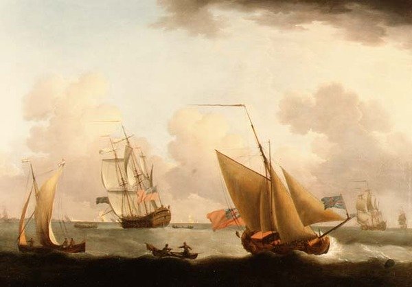 Schepen voor de Nederlandse Kust door Francis Swaine